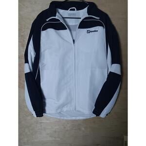 Lotto Blue White Windbreaker Jacket Medium Mesh Lined- Vintage